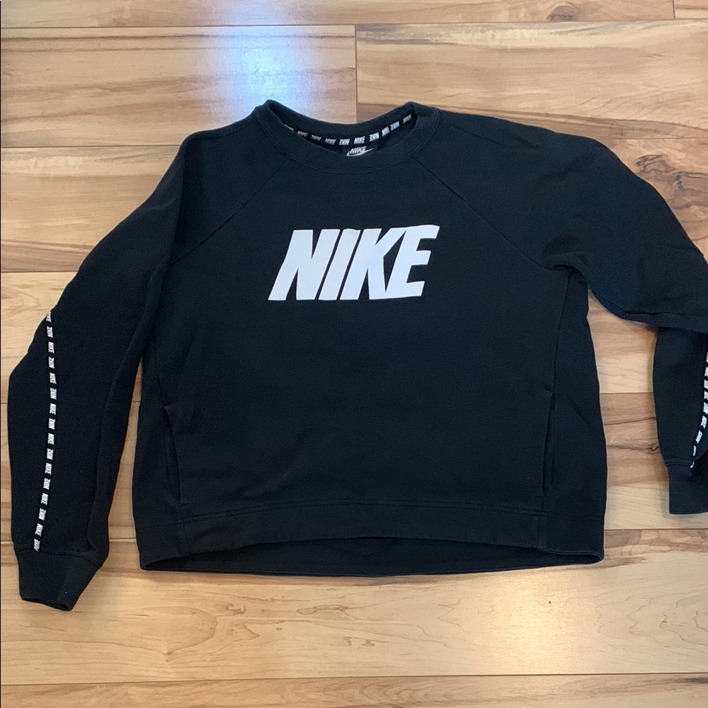 Nike Black Crewneck with White Logo